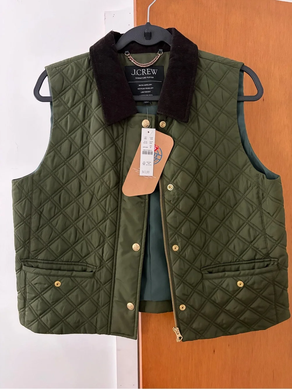 J. Crew sleeveless quilted